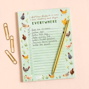 Chicken Meadow 6x8 To Do Notepad